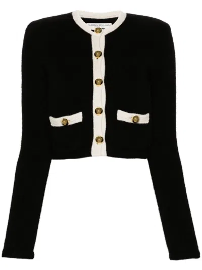 ALESSANDRA RICH KNITTED CROPPED CARDIGAN