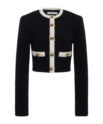 ALESSANDRA RICH KNITTED CROPPED CARDIGAN