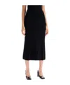 Alessandra Rich Knitted Wool Maxi Skirt In Black