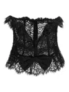 Alessandra Rich Lace Bow Bustier Top
