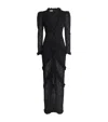 Alessandra Rich Lace-detail Maxi Dress In Black