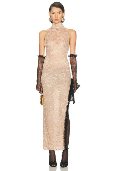 Alessandra Rich Lace Dress In Multi
