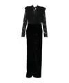 Alessandra Rich Women Velvet And Lace Dress In Black
