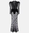 Alessandra Rich Lace Gown In Black