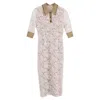 Alessandra Rich Lace Midi Dress In White Cotton