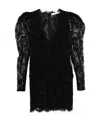 Alessandra Rich Lace Mini Dress In Black