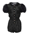 Alessandra Rich Lace Romper In Black