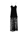 Alessandra Rich Lace Ruched Dress In Black