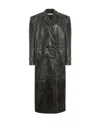 Alessandra Rich Large Profile Spiked Coat In Black