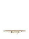 Alessandra Rich Adjustable Charm Detail Gold-tone Belt In 白色