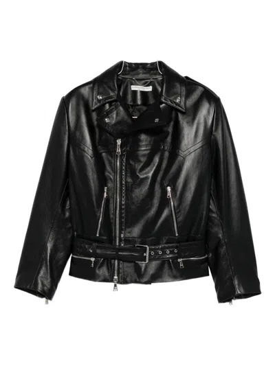 Alessandra Rich Leather Biker Jacket