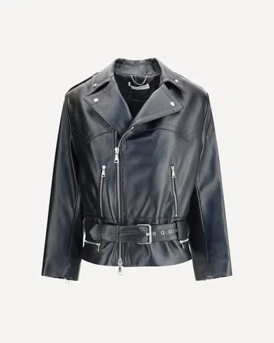 ALESSANDRA RICH LEATHER BIKER JACKET