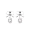 Alessandra Rich Crystal-embellished Bow Drop Earrings