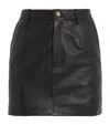 ALESSANDRA RICH LEATHER MINI SKIRT