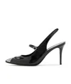 Alessandra Rich Logo High Heels In Black