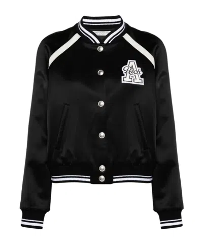 ALESSANDRA RICH ALESSANDRA RICH LOGO-PATCH BUTTON-UP PADDED JACKET