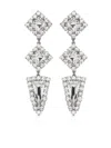 ALESSANDRA RICH ALESSANDRA RICH LONG CRYSTAL SQUARE EARRINGS ACCESSORIES