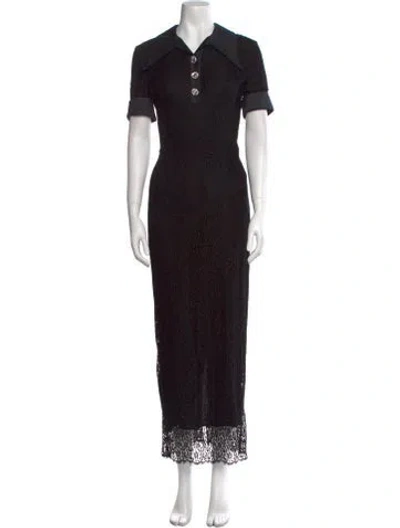 Pre-owned Alessandra Rich Long Dress In Black