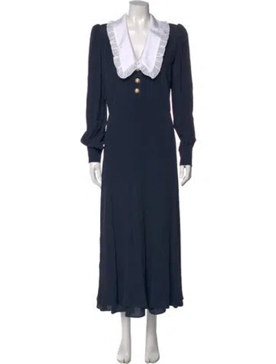 Pre-owned Alessandra Rich Long Dress In Blue
