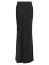 Alessandra Rich Velvet Maxi Skirt In Brown