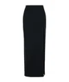 Alessandra Rich Long Skirt In Black Virgin Wool Blend Women In Black