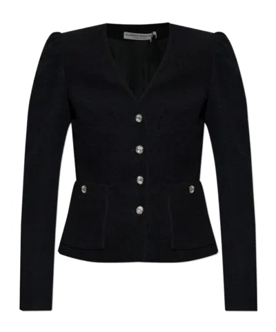 Alessandra Rich Long Sleeve Casual Jacket In Black