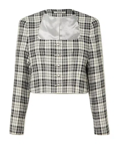 Alessandra Rich Long Sleeve Casual Jacket In Multi