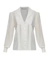 Alessandra Rich Long Sleeve Shirt In White