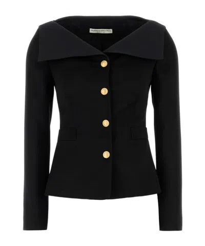 ALESSANDRA RICH ALESSANDRA RICH MIKADO COLLAR LIGHT JACKET
