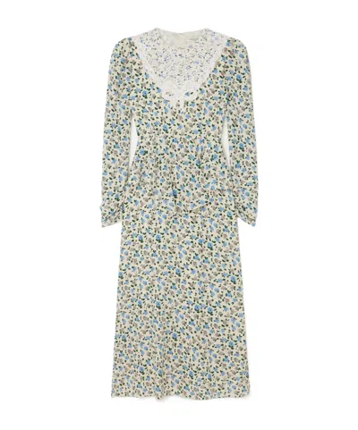 Alessandra Rich Long-sleeved Dress In Gray