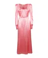 Alessandra Rich Scoop-neck Belted Midi Dress In Pink