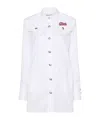 Alessandra Rich Logo Patch Mini Dress In White