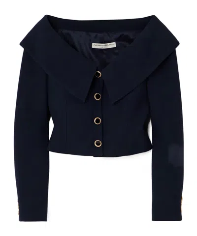 Alessandra Rich Long-sleeved Jacket In Blue