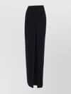 Alessandra Rich Long Wool Blend Skirt In Black