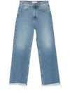Alessandra Rich Low-rise Baggy Jeans In Blue