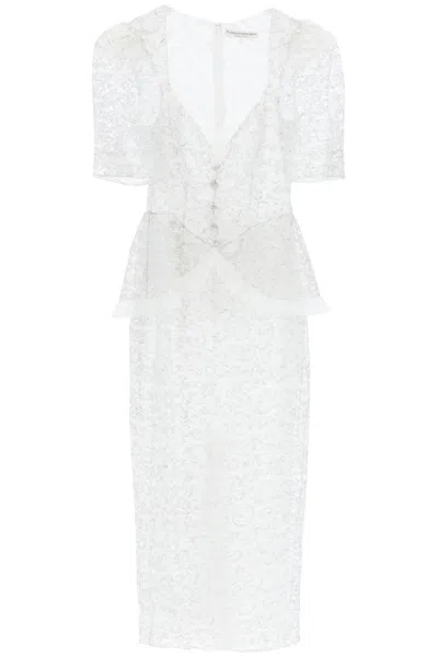 ALESSANDRA RICH LUREX LACE DRESS FOR