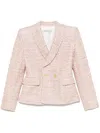 Alessandra Rich Lurex Tweed Blazer In Pink
