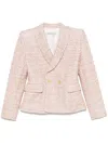Alessandra Rich Lurex Tweed Blazer In Pink
