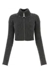 Alessandra Rich Cardigan In Greymelange