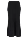 Alessandra Rich Maxi Wool Skirt In Black