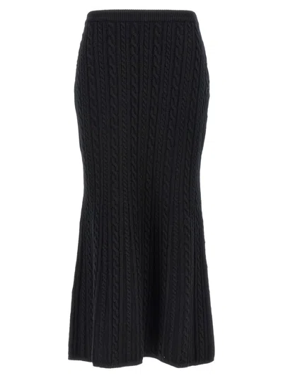ALESSANDRA RICH MAXI WOOL SKIRT