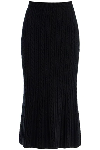 ALESSANDRA RICH MAXI WOOL SKIRT