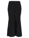 Alessandra Rich Maxi Wool Skirt In Blue