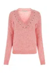 Alessandra Rich Wool Knitwear In Peach