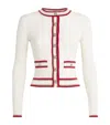 Alessandra Rich Merino Cardigan In White