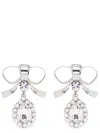 Alessandra Rich Crystal-embellished Bow Drop Earrings