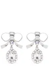 Alessandra Rich Metal Bow Earrings In Silver