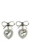 Alessandra Rich Metal Bow Earrings In Silver