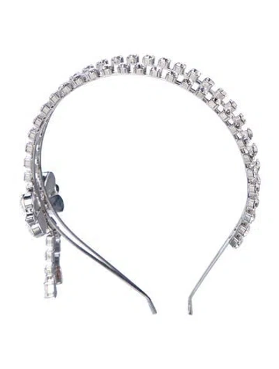 Pre-owned Alessandra Rich Metal Crystal Headband