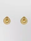 Alessandra Rich Metal Earrings With Embellished Texture And Textured Finish